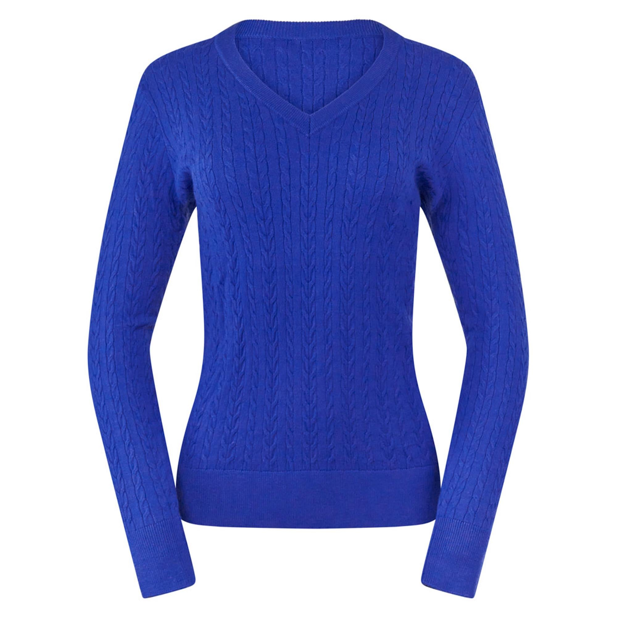 Pure Golf Suzie Summer Weight Knitted Ladies Golf Jumper Yale Navy